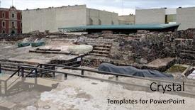  Presentation with tenochtitlan - Amazing slide set having hispanic ruins of the aztec backdrop and a light gray colored foreground