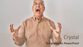  Presentation with glasses - PPT theme consisting of hispanic-senior-man-wearing-glasses background and a  colored foreground