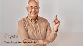  Presentation with elegant man in glasses optics - Theme featuring hispanic-senior-man-wearing-glasses background and a  colored foreground