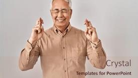  Presentation with glasses - Slide deck enhanced with hispanic-senior-man-wearing-glasses background and a coral colored foreground