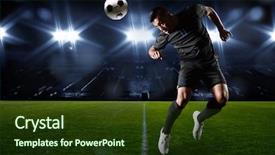  Presentation with hispanic - Presentation theme having hispanic soccer player heading background and a tawny brown colored foreground