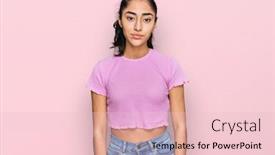  Presentation with dental - Cool new presentation theme with hispanic-teenager-girl-with-dental backdrop and a lemonade colored foreground