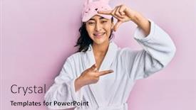  Presentation with dental photography - Audience pleasing presentation theme consisting of hispanic-teenager-girl-with-dental backdrop and a lemonade colored foreground