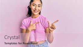  Presentation with african american teenager girl - Beautiful presentation theme featuring hispanic-teenager-girl-with-dental backdrop and a lemonade colored foreground