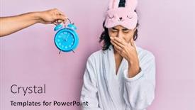  Presentation with sleep health - Cool new presentation design with hispanic-teenager-girl-with-dental backdrop and a lemonade colored foreground