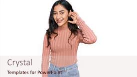  Presentation with hearing - PPT theme enhanced with hispanic-teenager-girl-with-dental background and a lemonade colored foreground