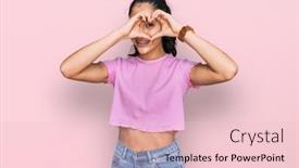  Presentation with shape heart - Amazing PPT layouts having hispanic-teenager-girl-with-dental backdrop and a lemonade colored foreground