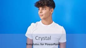  Presentation with weather vane blue - PPT layouts enhanced with hispanic-teenager-standing-over-blue background and a teal colored foreground