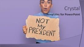  Presentation with protest - Colorful PPT layouts enhanced with hispanic-transgender-man-wearing-make backdrop and a light blue colored foreground