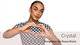  Presentation with long hair - Amazing presentation theme having hispanic-transgender-man-wearing-make backdrop and a soft green colored foreground