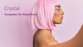  Presentation with transgender - PPT theme consisting of hispanic-transgender-man-wearing-make background and a lemonade colored foreground