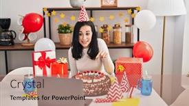  Presentation with happy birthday cake - 