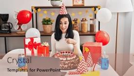  Presentation with happy birthday cake - 