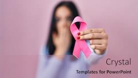  Presentation with cancer - Theme enhanced with hispanic-woman-holding-pink-cancer background and a coral colored foreground