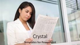  Presentation with university - Slide set with hispanic woman outside her school background and a lemonade colored foreground