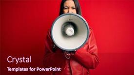  Presentation with protest - Audience pleasing PPT layouts consisting of hispanic-woman-shouting-angry backdrop and a wine colored foreground
