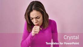  Presentation with health-care - Theme consisting of hispanic-woman-standing-over-pink background and a  colored foreground