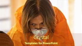  Presentation with orange - Presentation consisting of hispanic-woman-wearing-orange-ppe background and a crimson colored foreground