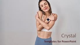  Presentation with self love - Presentation featuring hispanic-woman-wearing-sportswear-over background and a mint green colored foreground