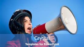  Presentation with protest - Cool new PPT layouts with hispanic-woman-wearing-vintage-motorbike backdrop and a teal colored foreground