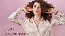  Presentation with curly hair - Slides consisting of hispanic-woman-with-curly-hair background and a lemonade colored foreground