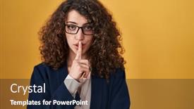  Presentation with curly hair - PPT theme consisting of hispanic-woman-with-curly-hair background and a  colored foreground