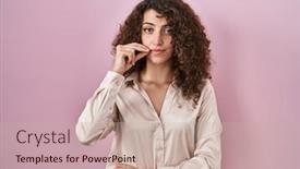  Presentation with curly hair - Slides featuring hispanic-woman-with-curly-hair background and a soft green colored foreground