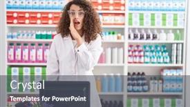  Presentation with curly hair - Presentation theme having hispanic-woman-with-curly-hair background and a  colored foreground