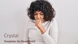  Presentation with hair care - Theme featuring hispanic-woman-with-curly-hair background and a soft green colored foreground