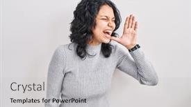  Presentation with dark - PPT layouts with hispanic-woman-with-dark-hair background and a  colored foreground