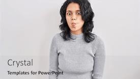  Presentation with lips - Slides featuring hispanic-woman-with-dark-hair background and a light gray colored foreground