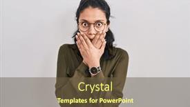  Presentation with secret - PPT theme consisting of hispanic-woman-with-dark-hair background and a tawny brown colored foreground