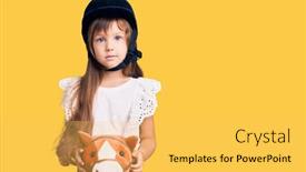  Presentation with horse hair - Presentation design having hispanic-woman-with-long-hair background and a yellow colored foreground