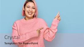  Presentation with pink - Presentation enhanced with hispanic-woman-with-pink-hair background and a coral colored foreground