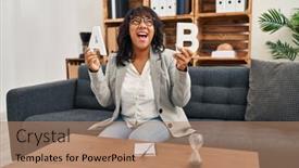  Presentation with dyslexia - Presentation having hispanic-woman-working-on-session background and a coral colored foreground