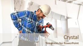  Presentation with injury - Beautiful slides featuring hispanic worker getting injury backdrop and a lemonade colored foreground