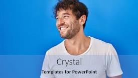  Presentation with man in nature - Slides having hispanic-young-man-standing-over background and a teal colored foreground