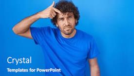  Presentation with skin infection - Slide deck featuring hispanic-young-man-standing-over background and a cobalt blue colored foreground