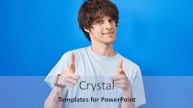  Presentation with hispanic - PPT layouts enhanced with hispanic-young-man-standing-over and a light blue colored foreground