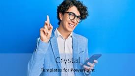  Presentation with smartphone - Amazing slide set having hispanic-young-man-using-smartphone backdrop and a teal colored foreground