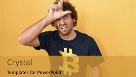  Presentation with bitcoin - Slide set enhanced with hispanic-young-man-wearing-bitcoin background and a  colored foreground