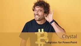  Presentation with hearing - Theme having hispanic-young-man-wearing-bitcoin background and a gold colored foreground