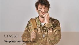  Presentation with nails - Slide set enhanced with hispanic-young-man-wearing-camouflage background and a coral colored foreground