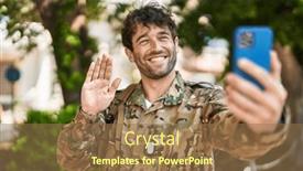  Presentation with army - PPT layouts featuring hispanic-young-man-wearing-camouflage background and a  colored foreground