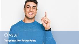  Presentation with hispanic - Colorful slide set enhanced with hispanic-young-man-wearing-casual and a  colored foreground