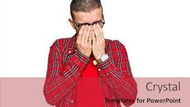  Presentation with vision - Beautiful slide deck featuring hispanic-young-man-wearing-casual backdrop and a red colored foreground