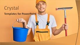  Presentation with glass - Slide set featuring hispanic-young-man-wearing-glass background and a yellow colored foreground