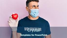  Presentation with medical heart - Audience pleasing presentation theme consisting of hispanic-young-man-wearing-medical backdrop and a ocean colored foreground