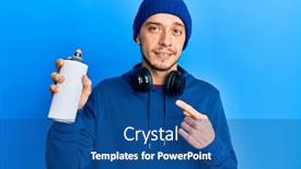  Presentation with hispanic - PPT theme consisting of hispanic-young-man-wearing-sweatshirt background and a ocean colored foreground