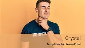  Presentation with infection - Slide set with hispanic-young-man-wearing-volunteer background and a yellow colored foreground